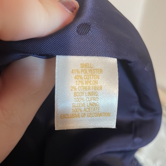 Kate Spade Blue Tweed Ribbon Tie Belt Jacket Blazer - Picture 6 of 9